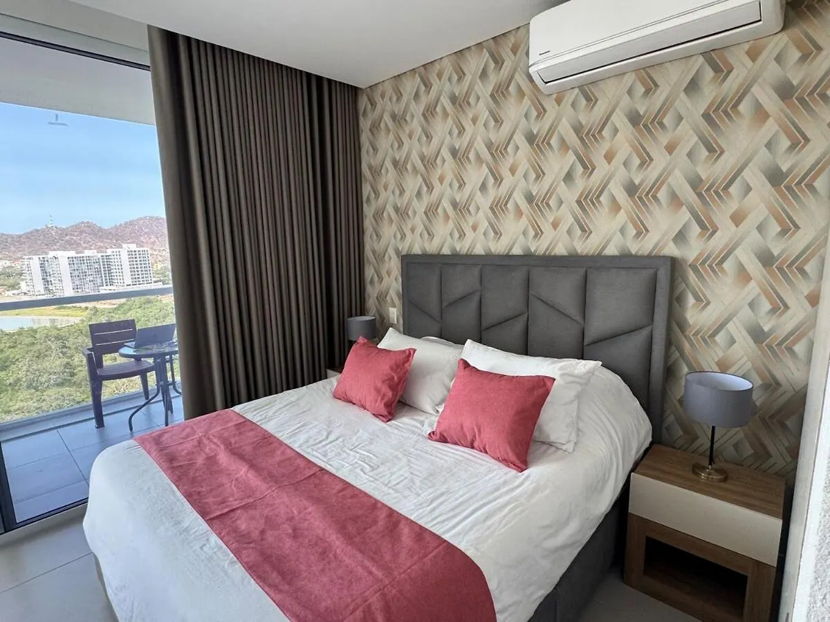 Apartment Suite Con Lujoso Jacuzzi, Piso 14 Y Vista Al Mar Santa Marta