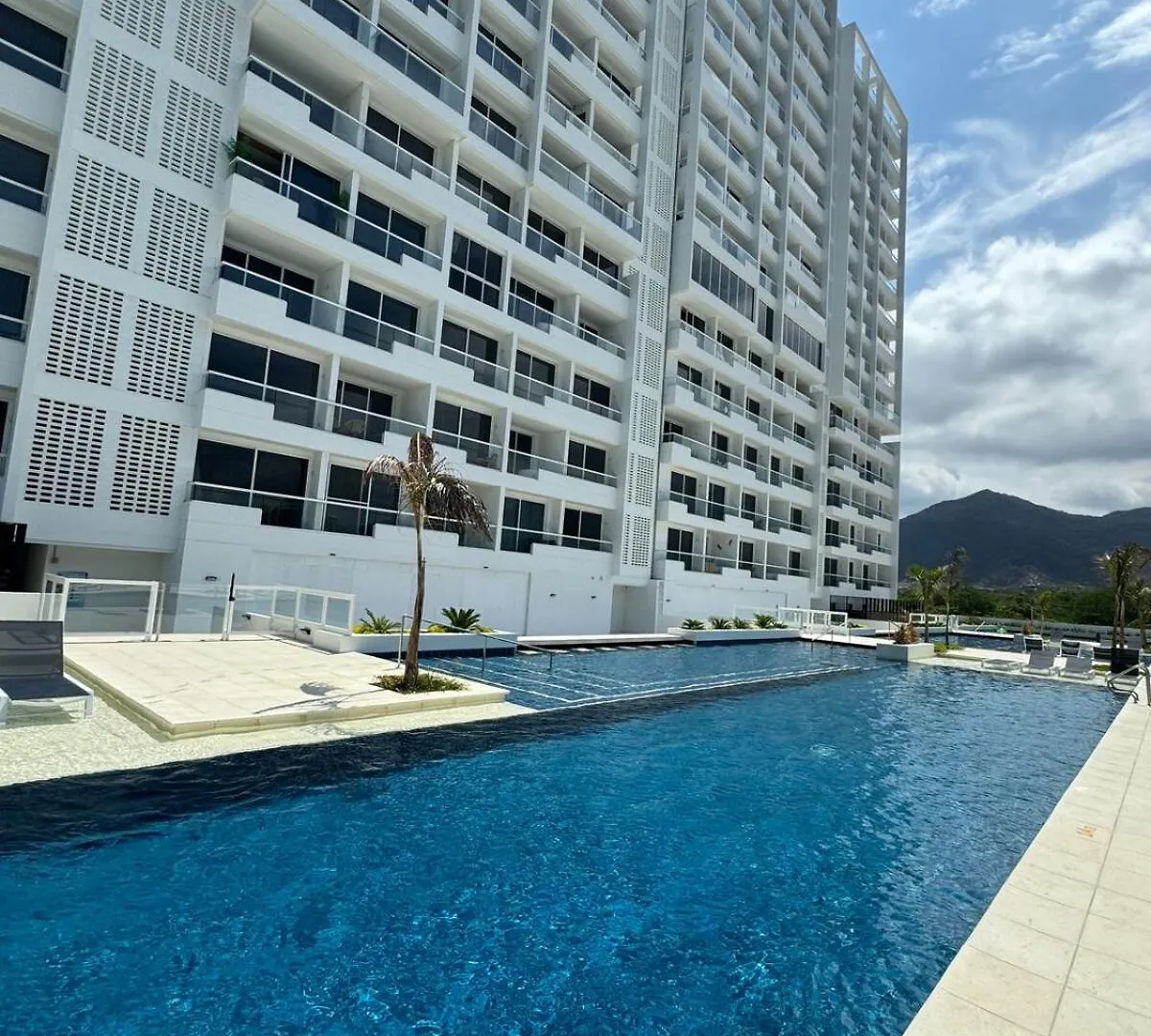 Suite Con Lujoso Jacuzzi, Piso 14 Y Vista Al Mar Santa Marta  Apartment