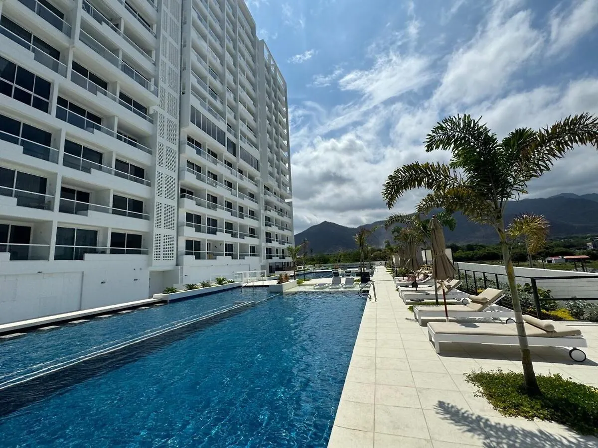 Apartment Suite Con Lujoso Jacuzzi, Piso 14 Y Vista Al Mar Santa Marta  Colombia