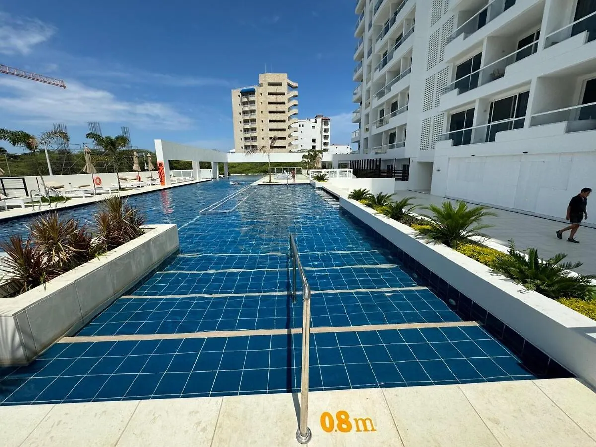Apartment Suite Con Lujoso Jacuzzi, Piso 14 Y Vista Al Mar Santa Marta